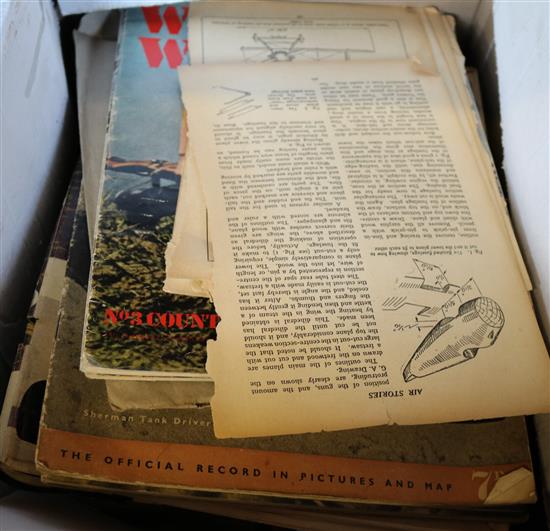 Stamp albums, military books etc